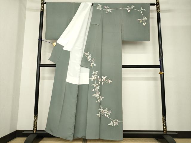平和屋着物●本加賀友禅作家 吉田淳子 訪問着 枝蕾 正絹 逸品 AABF9632ck
