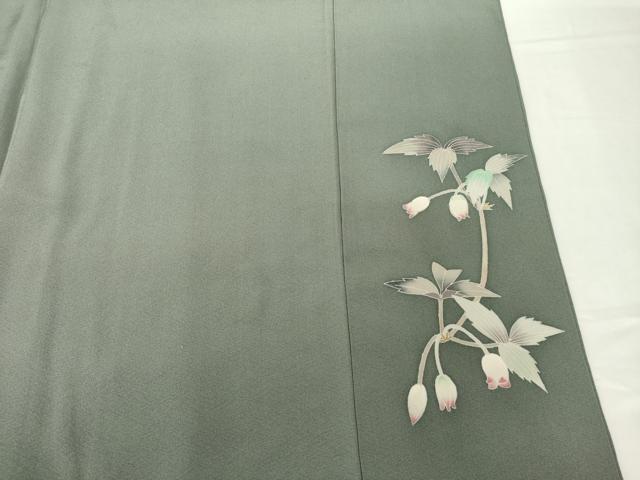 平和屋着物●本加賀友禅作家 吉田淳子 訪問着 枝蕾 正絹 逸品 AABF9632ck