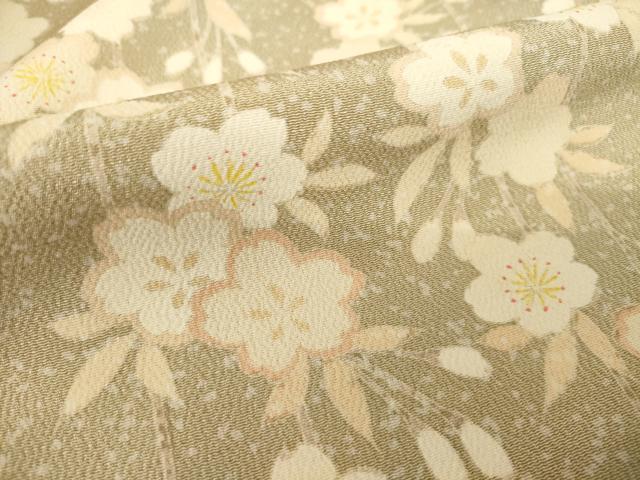 平和屋着物●訪問着 友禅 雪輪枝垂れ花文 正絹 逸品 AABF9633ck
