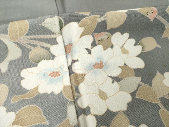 平和屋着物●訪問着 作家物 枝花文 暈し染め 金彩 正絹 逸品 AABF9638ck