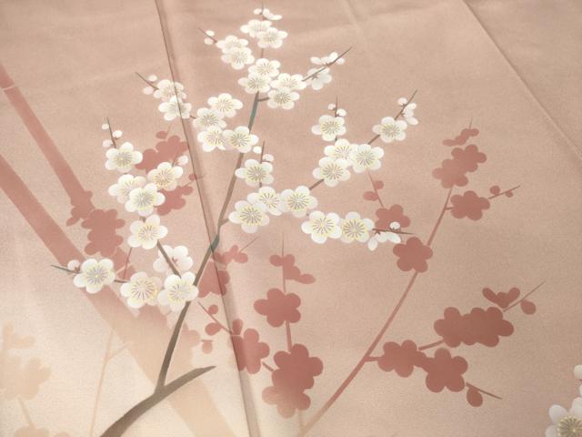 平和屋着物●山口倫由 訪問着 枝梅 松葉 暈し染め さが美扱い 正絹 逸品 AABF9641ck