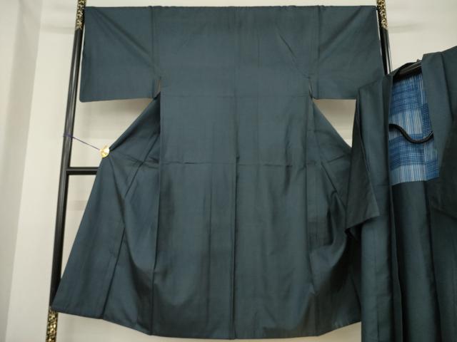 平和屋着物●男性 本場大島紬 アンサンブル 100亀甲 総詰め キングサイズ 正絹 逸品 AABF9670ck