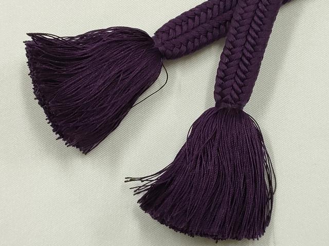 平和屋着物●極上 有職組紐道明 帯締め 冠組 深紫色 宮内庁御用 国立博物館御用 東京芸術大学御用 逸品 AABF9814ay