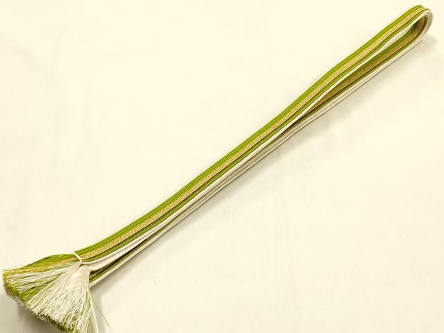 平和屋着物●和装小物 帯締め・帯揚げセット 絞彩苑 種田 平組 霞文 暈し染め 金糸 金彩 逸品 未使用 AABF9878ay