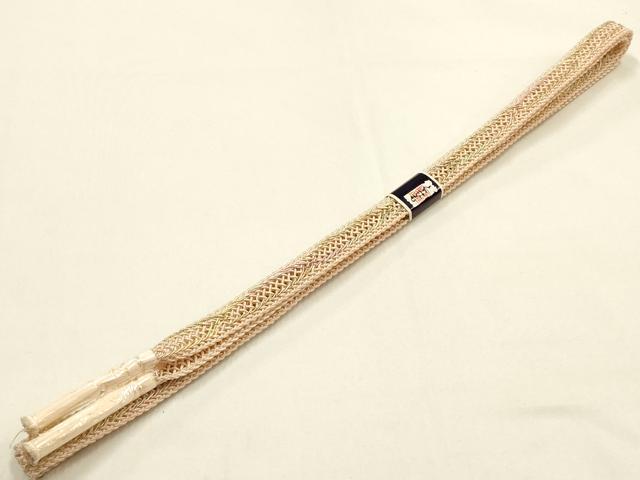 平和屋着物*夏物 和装小物 帯締め・帯揚げセット レース組 伊賀くみ紐 芝文 露芝 金糸 正絹 逸品 未使用 AABF9880ay