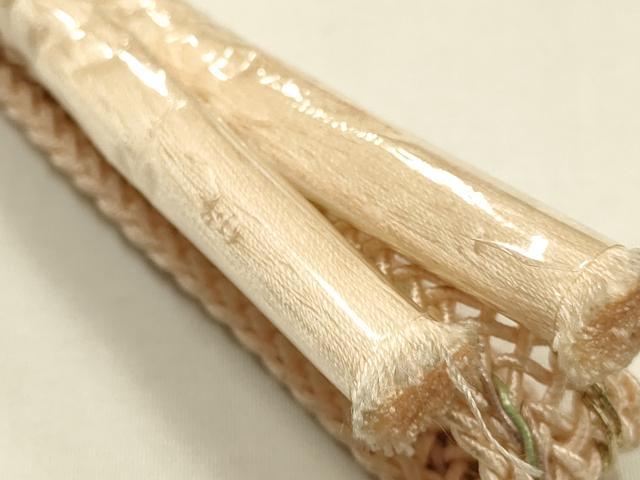平和屋着物*夏物 和装小物 帯締め・帯揚げセット レース組 伊賀くみ紐 芝文 露芝 金糸 正絹 逸品 未使用 AABF9880ay