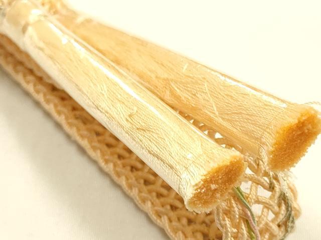 平和屋着物*夏物 和装小物 帯締め・帯揚げセット レース組 伊賀くみ紐 霞文 暈し染め 金糸 正絹 逸品 未使用 AABF9881ay