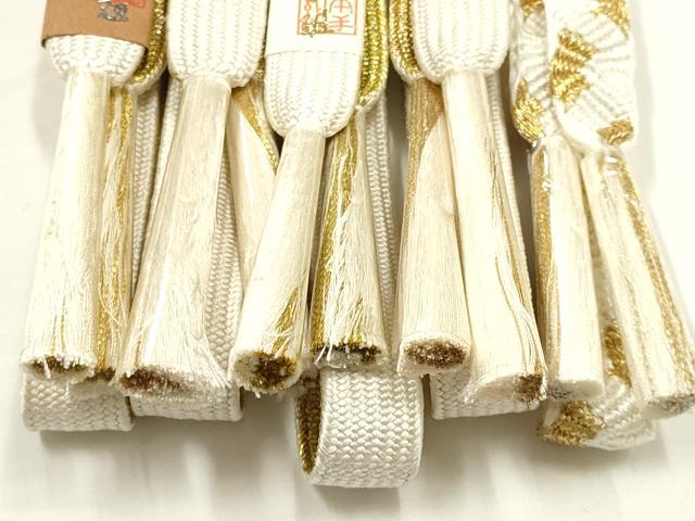 平和屋着物●和装小物 上質な帯締め5本セット 礼装用 高麗組 金糸 亀房付き 正絹 逸品 未使用 AABF9892ay