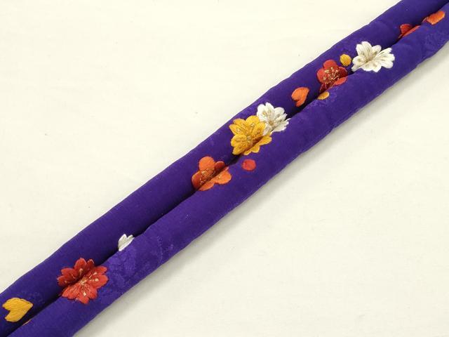 平和屋着物●和装小物 上質な帯締め3本セット 丸ぐけ 刺繍 松竹梅 花柄 金糸 撚り房 逸品 AABF9898ay