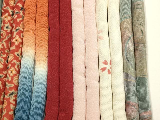 平和屋着物●和装小物 上質な帯締め10本セット 丸ぐけ 刺繍 花柄 暈し 金彩 撚り房 逸品 AABF9905ay