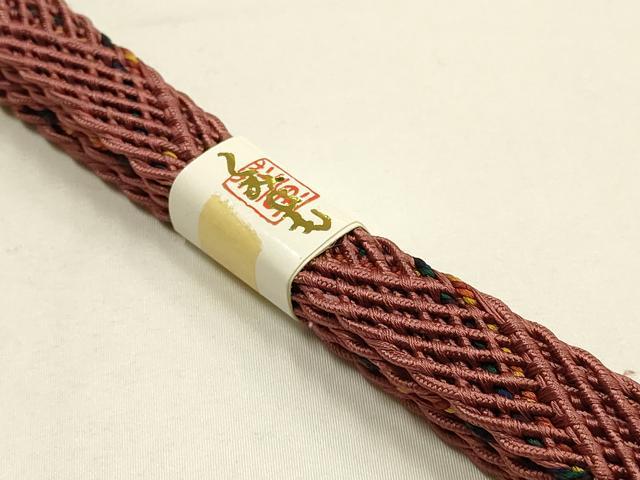 平和屋本店*夏物 和装小物 帯締め・帯揚げセット 平組 レース組 舞花文 正絹 逸品 未使用 AABF9951ay
