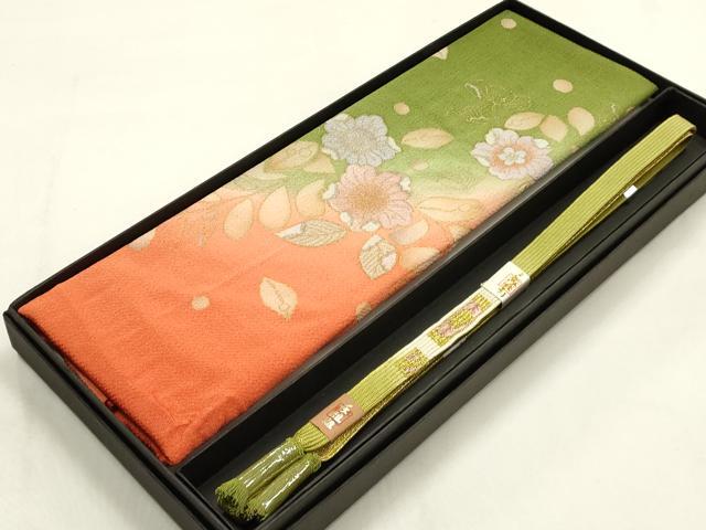 平和屋着物●和装小物 帯締め・帯揚げセット 高麗組 辻が花 暈し染め 金糸 金彩 撚り房 逸品 AABF9955ay