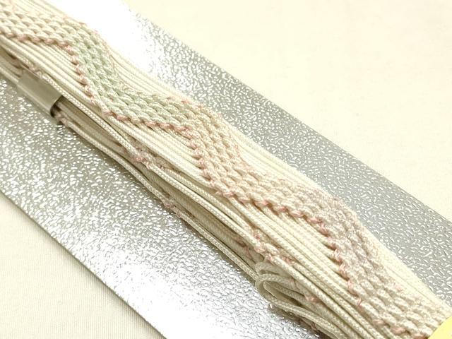 平和屋着物*夏物 和装小物 帯締め・帯揚げセット 平組 レース組 枝葉地紋 暈し 逸品 未使用 AABF9958ay