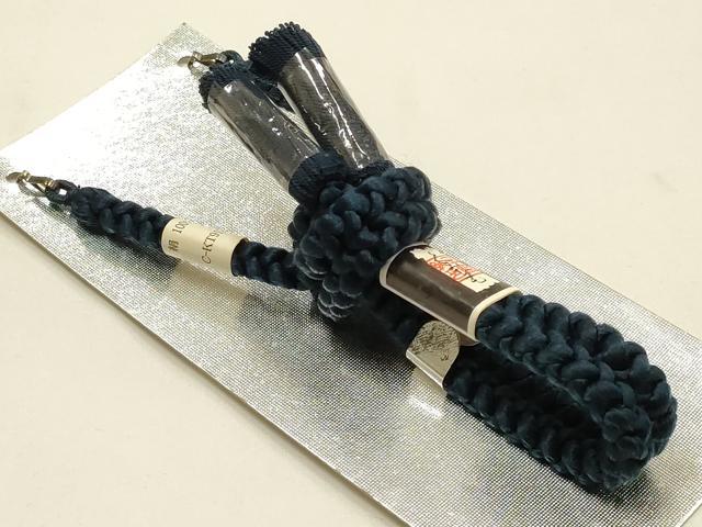 平和屋着物●男性 和装小物 羽織紐3点 平組 丸組 紺色・青色系 切り房 小田急百貨店・松坂屋扱い 正絹 逸品 未使用 AABF9962ay