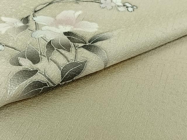 平和屋着物▽訪問着 単衣 飾花文 暈し染め 銀彩 正絹 逸品 AABG0203jh