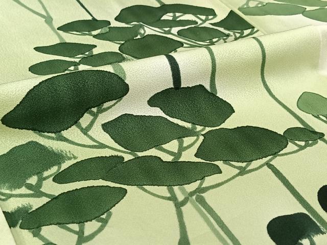 平和屋着物▽上質な小紋 単衣 樹林文 暈し染め 正絹 逸品 AABG0204jh