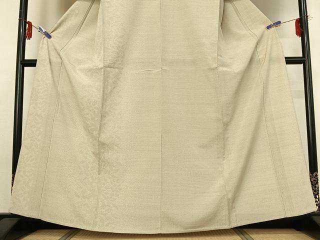 平和屋着物▽本塩沢 単衣 草花文 正絹 逸品 AABG0225jh