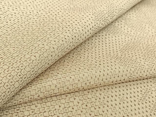 平和屋着物▽本塩沢 単衣 草花文 正絹 逸品 AABG0225jh