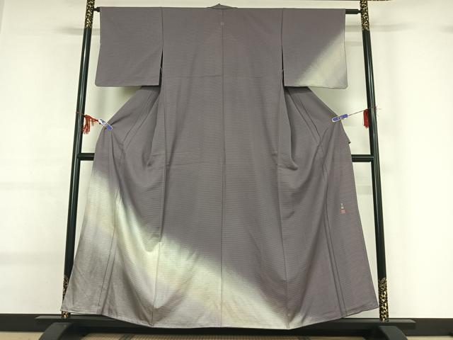 平和屋着物▽松尾光琳 訪問着 無双 絽袷 絽×絽 霞文 暈し染め 銀彩 正絹 逸品 AABG0234jh