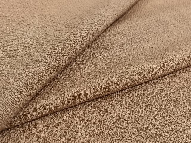 平和屋着物▽上質な小紋 単衣 霞文 暈し染め 鬼しぼ縮緬 正絹 逸品 AABG0235jh