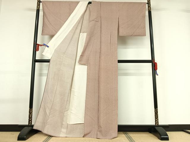 平和屋着物▽江戸小紋 単衣 変わり縞 正絹 逸品 AABG0258jh