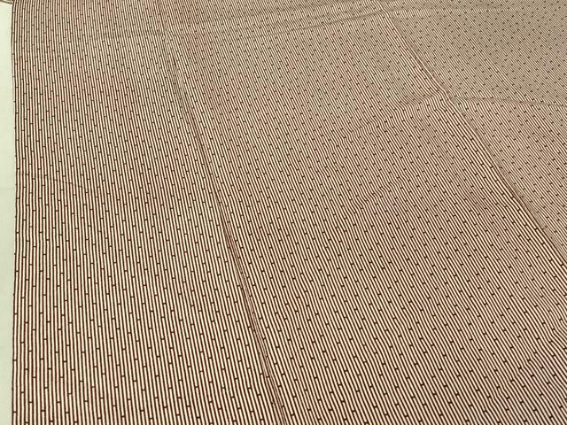 平和屋着物▽江戸小紋 単衣 変わり縞 正絹 逸品 AABG0258jh