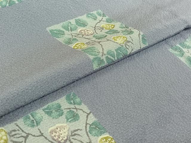 平和屋着物▽上質な小紋 単衣 色紙花文 正絹 逸品 AABG0264jh