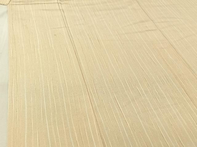 平和屋着物▽上質な小紋 単衣 縞 正絹 逸品 AABG0273jh