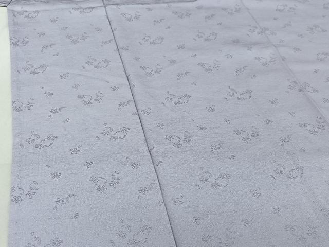平和屋着物▽上質な色無地 単衣 雪輪花地紋 藤色 正絹 逸品 AABG0274jh
