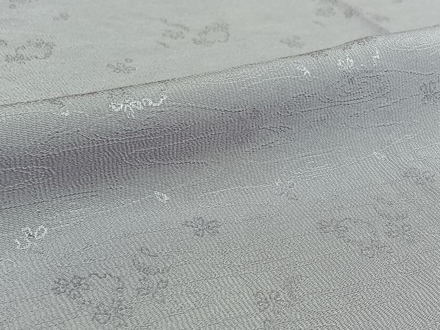 平和屋着物▽上質な色無地 単衣 雪輪花地紋 藤色 正絹 逸品 AABG0274jh