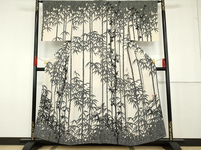 平和屋着物●伝統工芸士 水谷滉 訪問着 松竹梅文 正絹 逸品 AABG0288cs