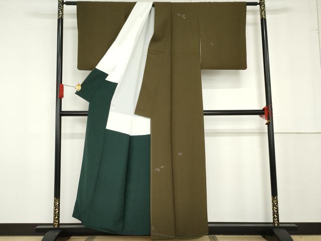 平和屋着物●世界的人形師 辻村寿三郎 ジュサブロー 訪問着 舞花文 銀彩 正絹 逸品 AABG0289cs
