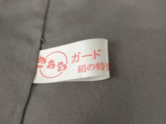 平和屋着物●訪問着 紬地 手描き 蔦の葉花文 正絹 逸品 AABG0294cs