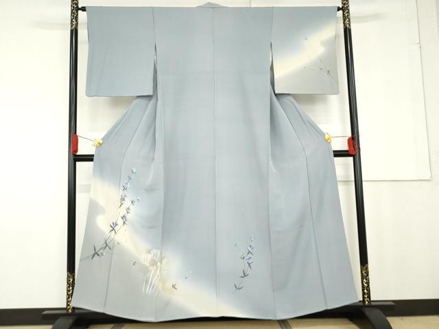 平和屋着物●訪問着 手描き 枝花文 暈し染め 金彩 正絹 逸品 AABG0316cs