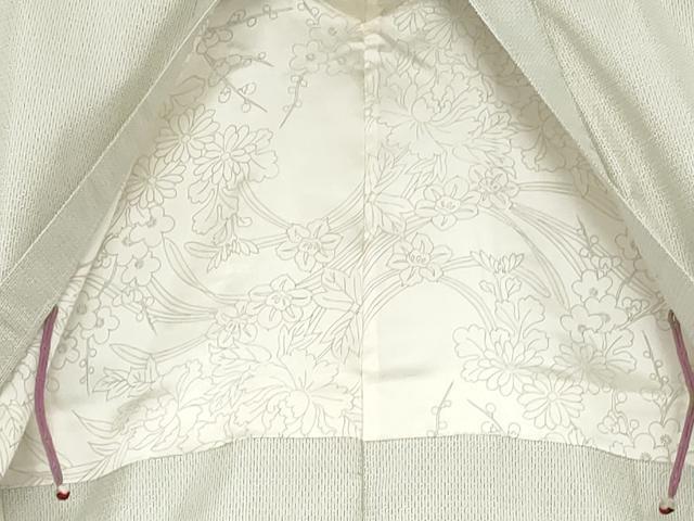 平和屋着物●本場大島紬 アンサンブル 白大島 亀甲絣 正絹 逸品 AABG0319cs