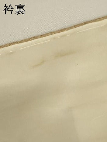平和屋着物●上質な色無地 作家物 丁子色 正絹 逸品 AABG0320cs
