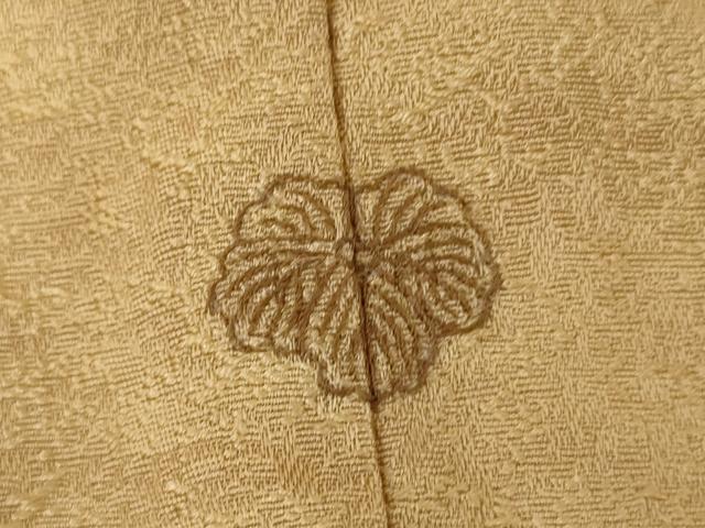 平和屋着物●上質な色無地 作家物 丁子色 正絹 逸品 AABG0320cs