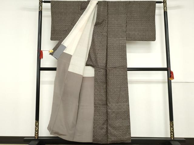 平和屋着物●本場大島紬 龍郷絣 正絹 逸品 AABG0327cs