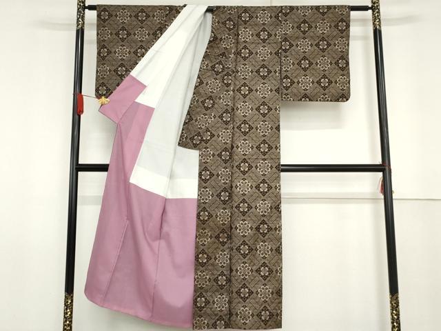 平和屋着物●本場大島紬 龍郷絣 正絹 逸品 AABG0333cs