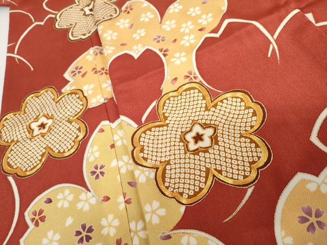 平和屋着物●豪華振袖・長襦袢(袷)セット 友禅 駒刺繍 舞花文 金彩 正絹 逸品 AABG0341cs