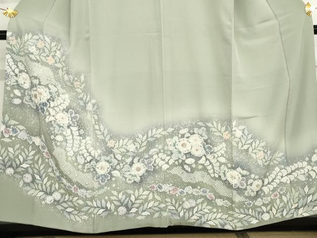 平和屋着物●訪問着 辻が花 暈し染め 正絹 逸品 AABG0351cs