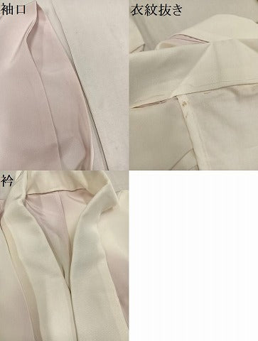 平和屋着物●長襦袢 無双仕立て 桜芝文 暈し染め 正絹 逸品 AABG0401ph