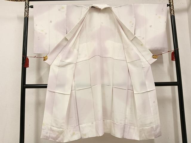 平和屋着物●長襦袢 無双仕立て 桜芝文 暈し染め 正絹 逸品 AABG0401ph