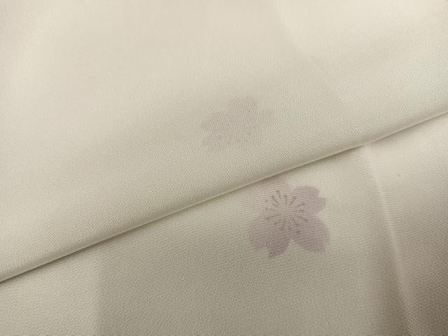 平和屋着物●長襦袢 無双仕立て 桜芝文 暈し染め 正絹 逸品 AABG0401ph