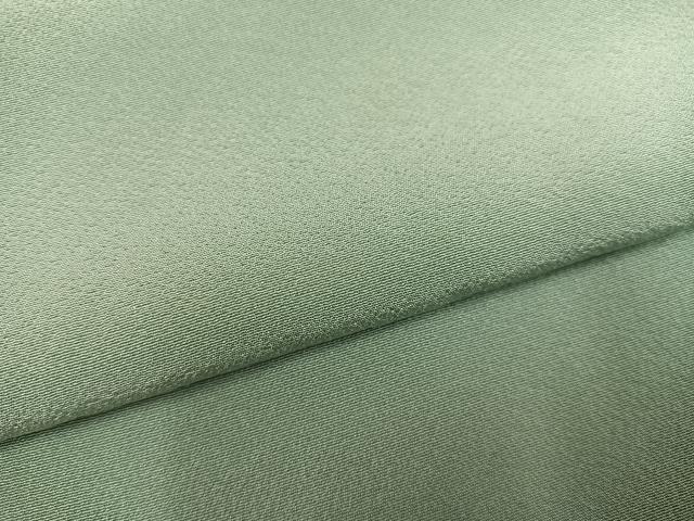 平和屋着物●上質な色無地 山葵色 正絹 逸品 未使用 AABG0411ph