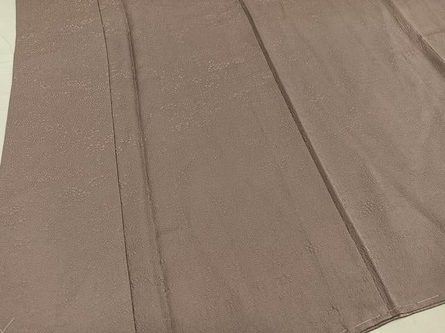 平和屋着物●上質な色無地 草花地紋 鳩羽鼠色 正絹 逸品 未使用 AABG0413ph