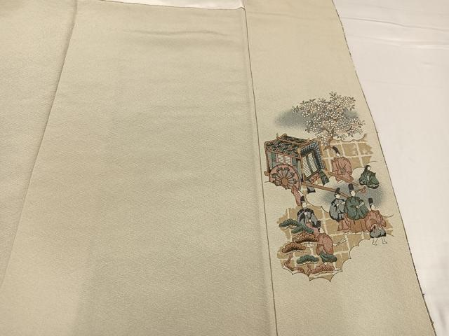 平和屋着物●訪問着 総刺繍 人物風景文 金彩 正絹 逸品 AABG0432ph