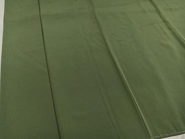 平和屋着物●上質な色無地 国防色 正絹 逸品 未使用 AABG0434ph