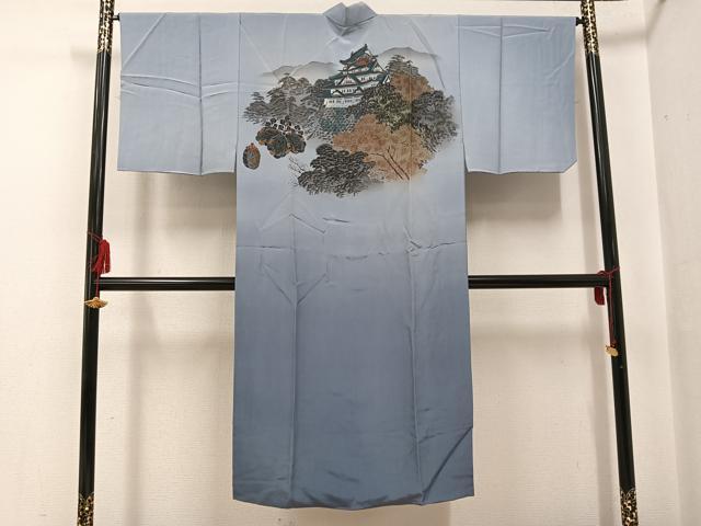 平和屋着物●男性 本場大島紬 アンサンブル 長襦袢(袷)セット 130亀甲 総詰め 正絹 逸品 AABG0437ph