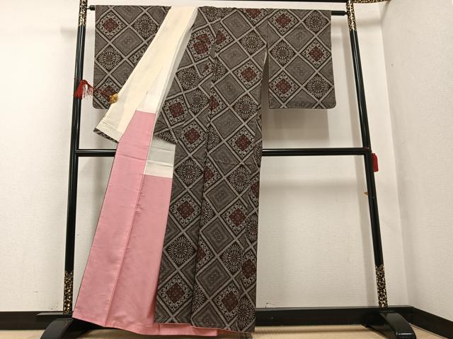 平和屋着物●本場大島紬 龍郷絣 正絹 逸品 未使用 AABG0443ph